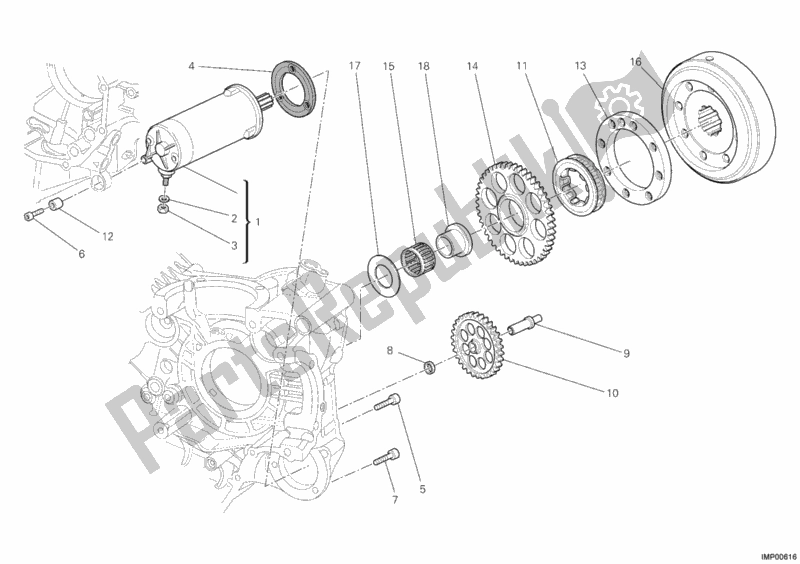 Todas as partes de Motor De Arranque do Ducati Multistrada 1200 ABS 2010